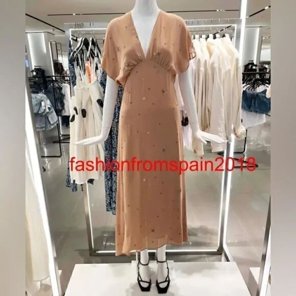 ZARA BEADED SEQUIN EMBROIDERED DRESS - LIMITED EDITION - Picture 7 of 7